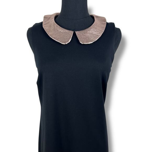 Hutch Maintained by Moxie Black Peter Pan Collar Shift Dress Womens Size Small - Picture 4 of 10